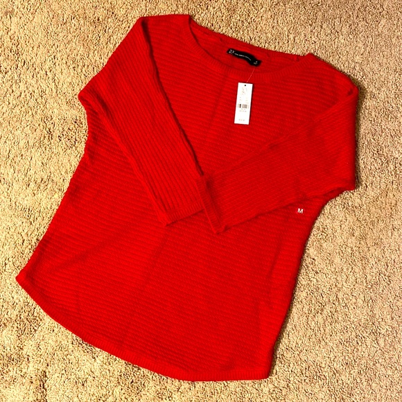 New York & Company Sweaters - NWT NY&Co Red Waffle Sweater Size Medium